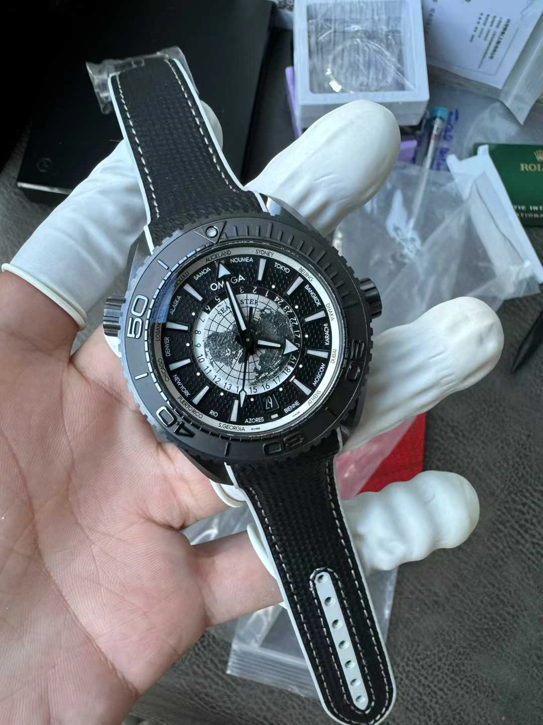 CBD Factory Omega Seamaster Planet Ocean 600M Worldtimer “Stealth Black” Custom （220.92.43.22.99.001）1:1 Super Clone – DD Caliber Fashionable 247